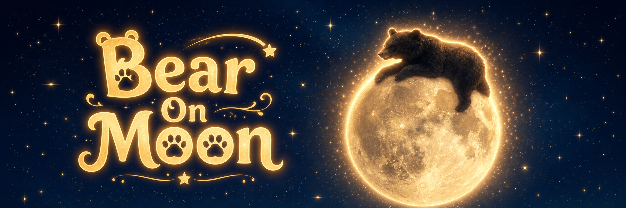 Bear On Moon banner